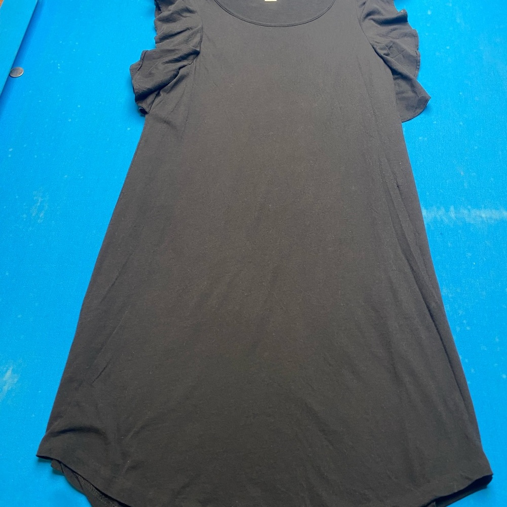 J. Crew Black Tunic with Ruffled Sleeves dress - Picture 3 of 8